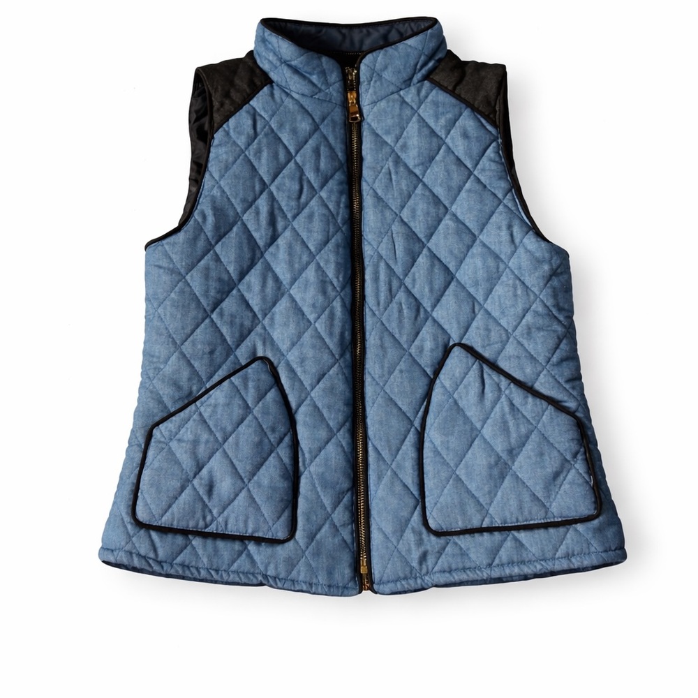 Roly Poly Quilted Blue Vest Size Small‎